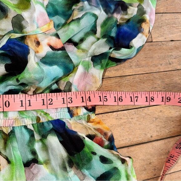 Silk Floral Sleeveless Jumpsuit - Picture 9 of 11